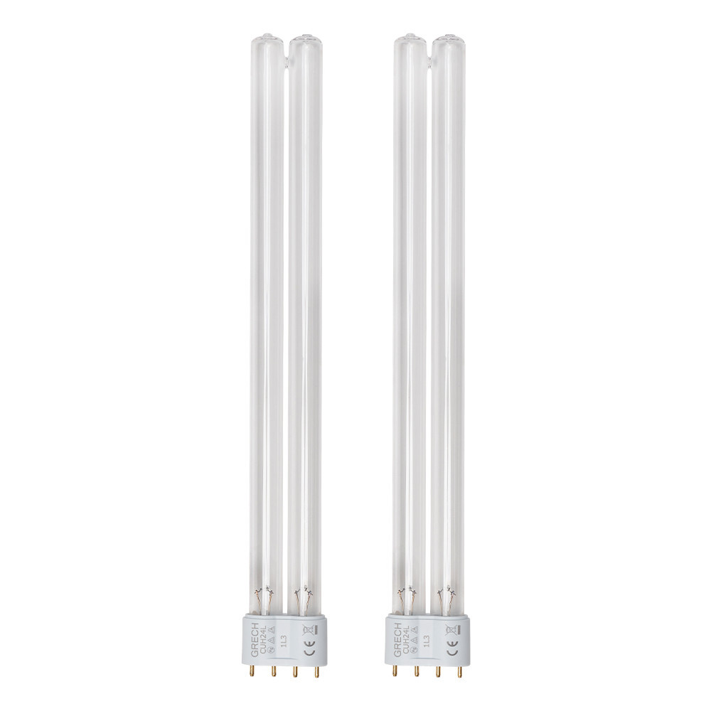 2PK - 24W UV Ultraviolet 2G11-4 Pin Base Algae Bacteria Clarifier Bulb