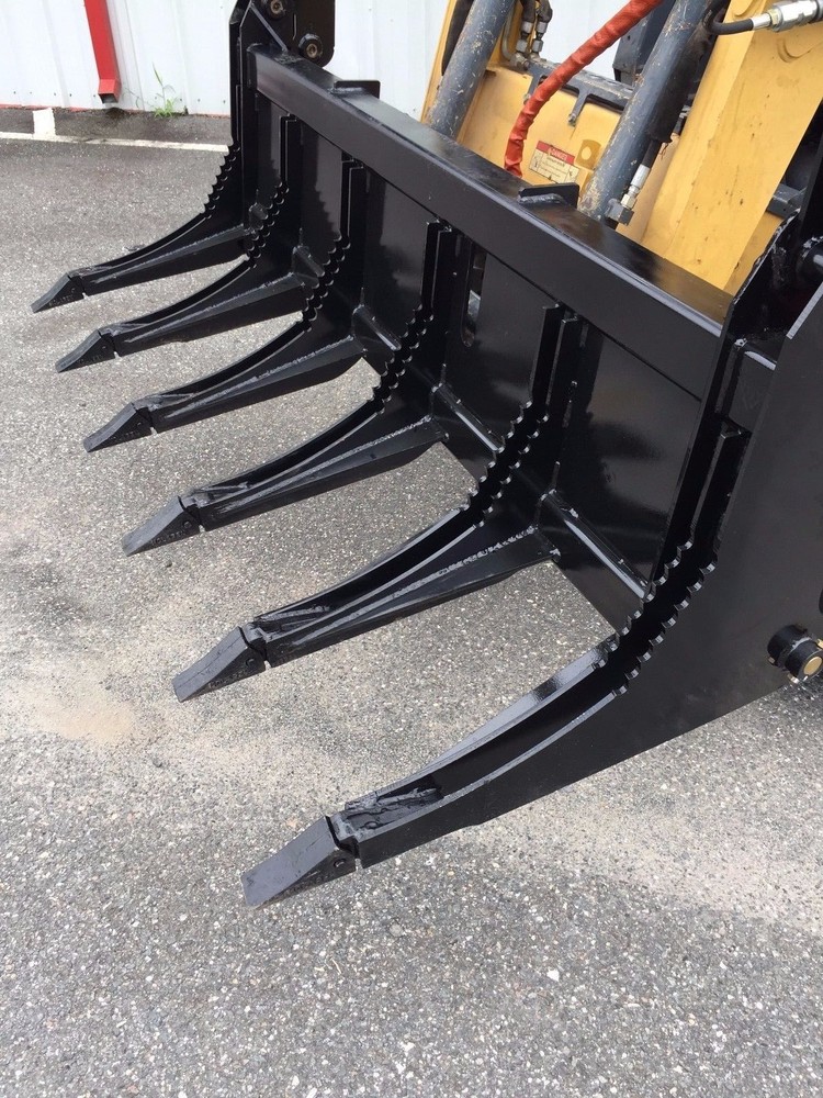 Grapple Bucket Log Grapple Clamshell Quick Attach for CAT Machines 68" Wide