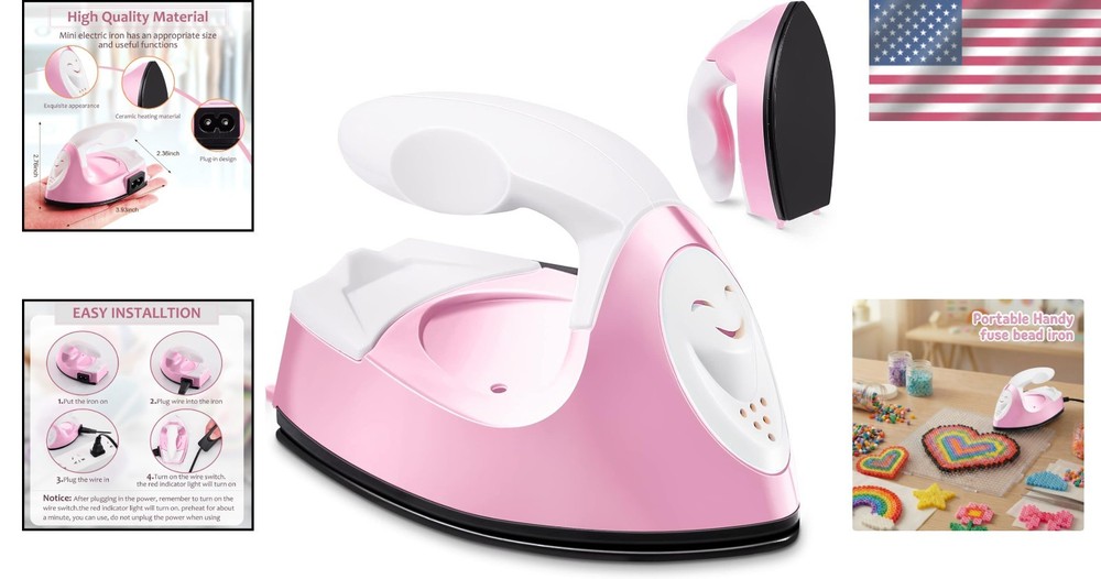Lightweight Mini Craft Iron with Charging Base - Perfect for Small Projects