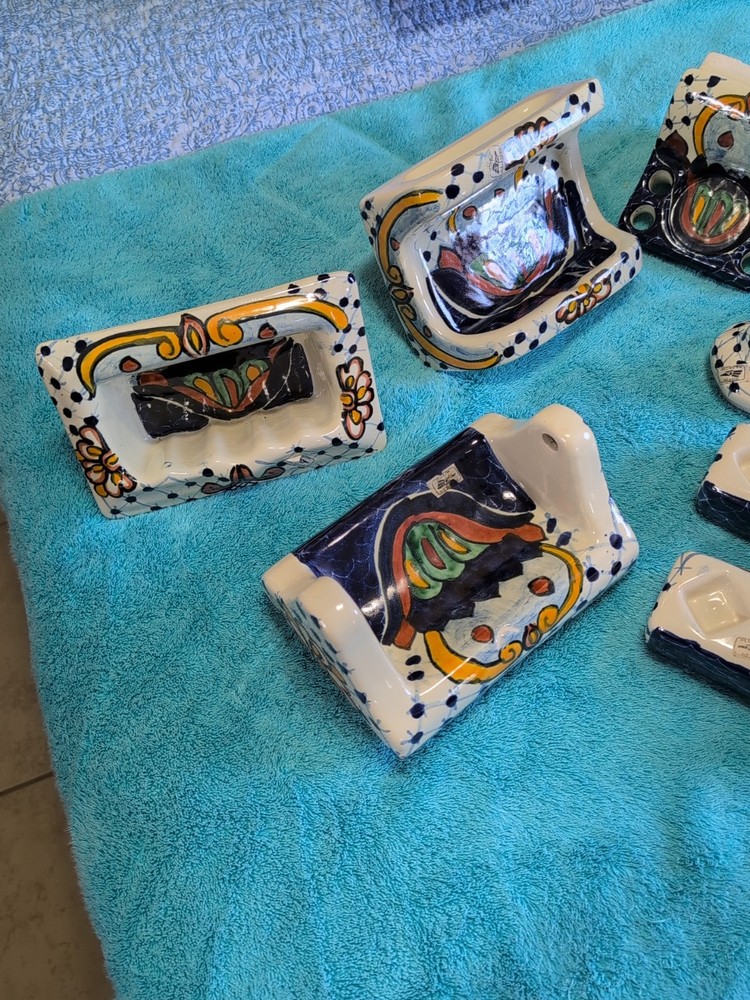 Original Hand Painted Talavera Bathroom Set