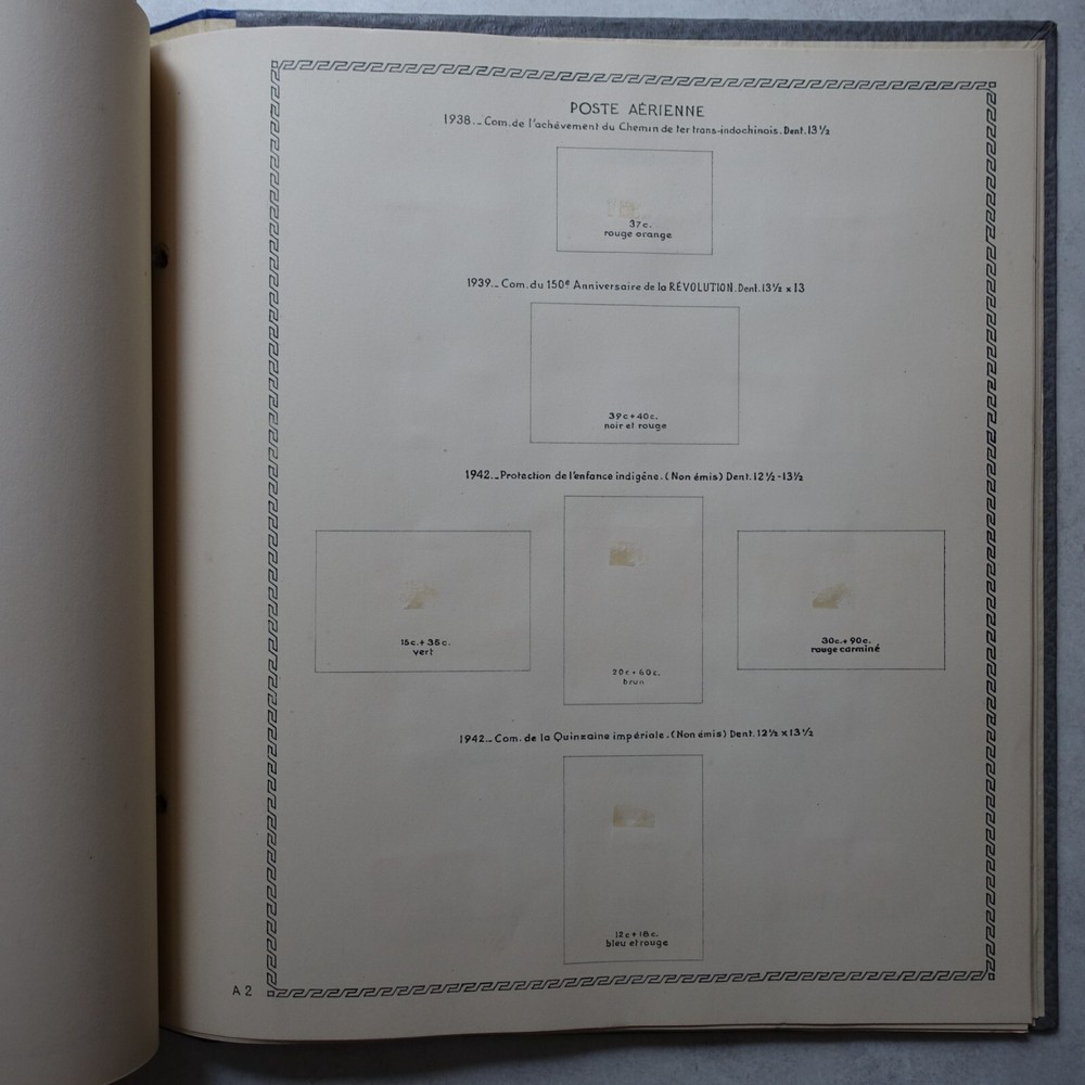 Indochina And Vietnam - Antique Binder With Pre-Printed Pages 1889 To 1946