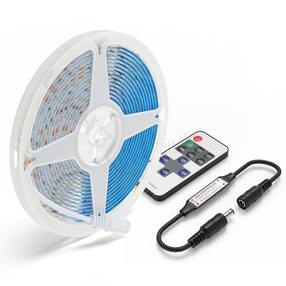 White LED Strip Light 16.4FT 5V wire Powered Flexible 16.4FT 6500K
