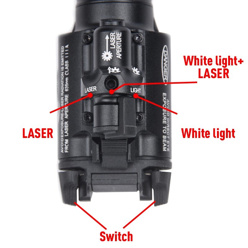 Surefir x400 Ultra Green Red Dot Laser+White Light LED Weapon Flashlight