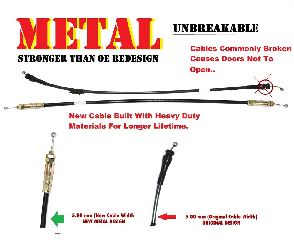 For Ford Expedition Metal Tailgate Rear Window Latch Release Cable UPGRADED