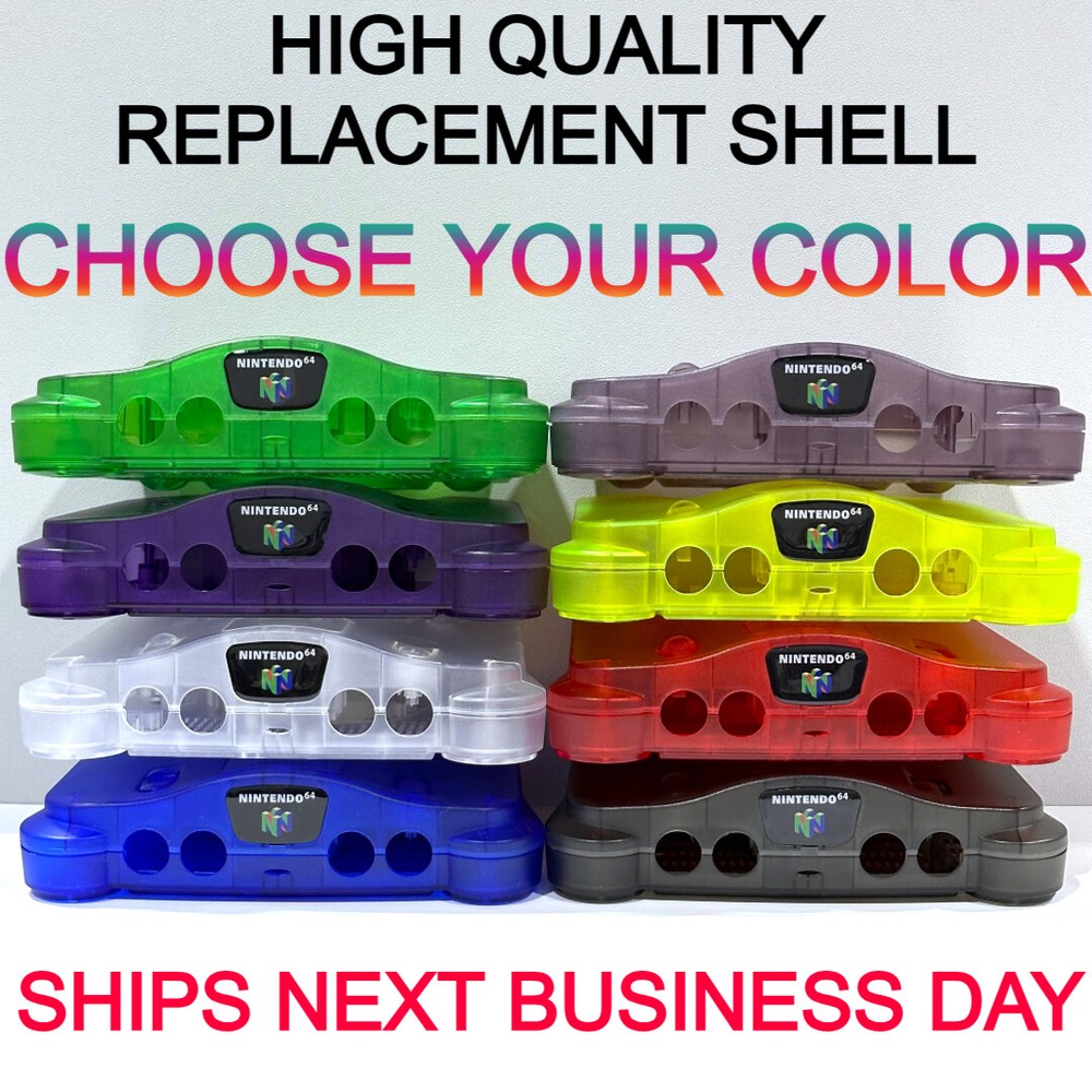 NEW Translucent Clear Console Replacement Case Shell Nintendo 64 N64 *USA SELLER
