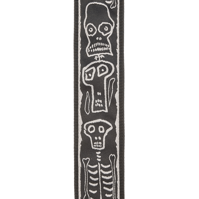 D'Addario Joe Satriani Guitar Strap - Skull n' Bones