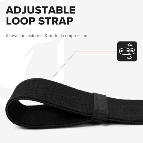 Elbow Wraps for Weightlifting (1 Pair) - 50" Elastic Elbow Braces for Black