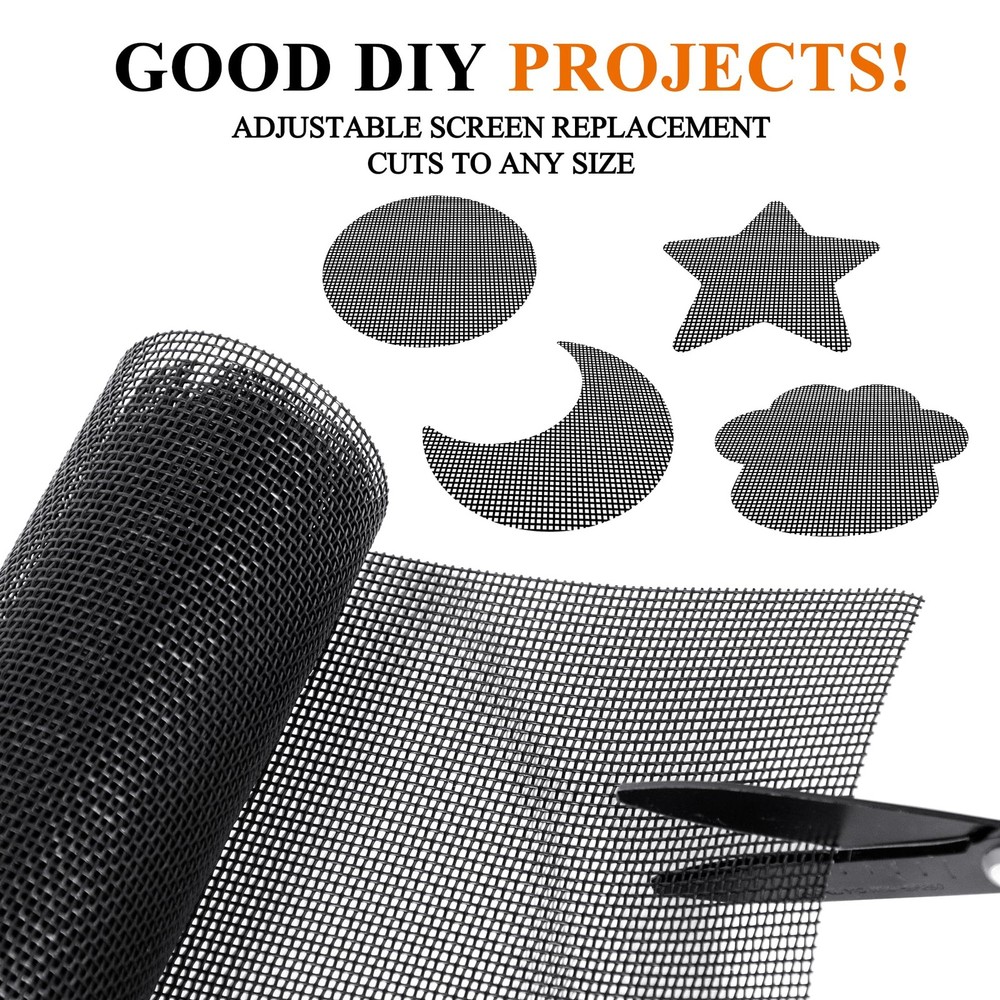 MAGZO Pet Proof Window&Door Screen Replacement Kit 48x99 Vinyl Coated Polyester