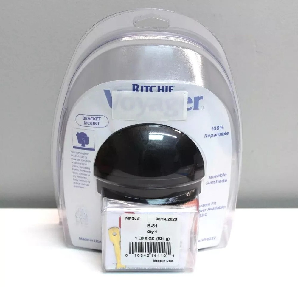 Ritchie Voyager Bracket Mount Compass | Black | RIT-B-81