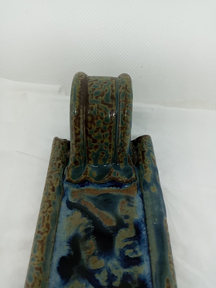 Vtg. Glazed Ceramic Incense Holder . Signed Ray