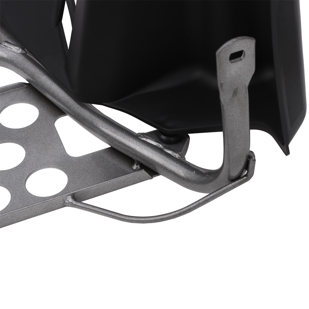 Heel Guards Footrest For 1990-2006 Yamaha Banshee LH+RH Nerf Bars Black+Silver