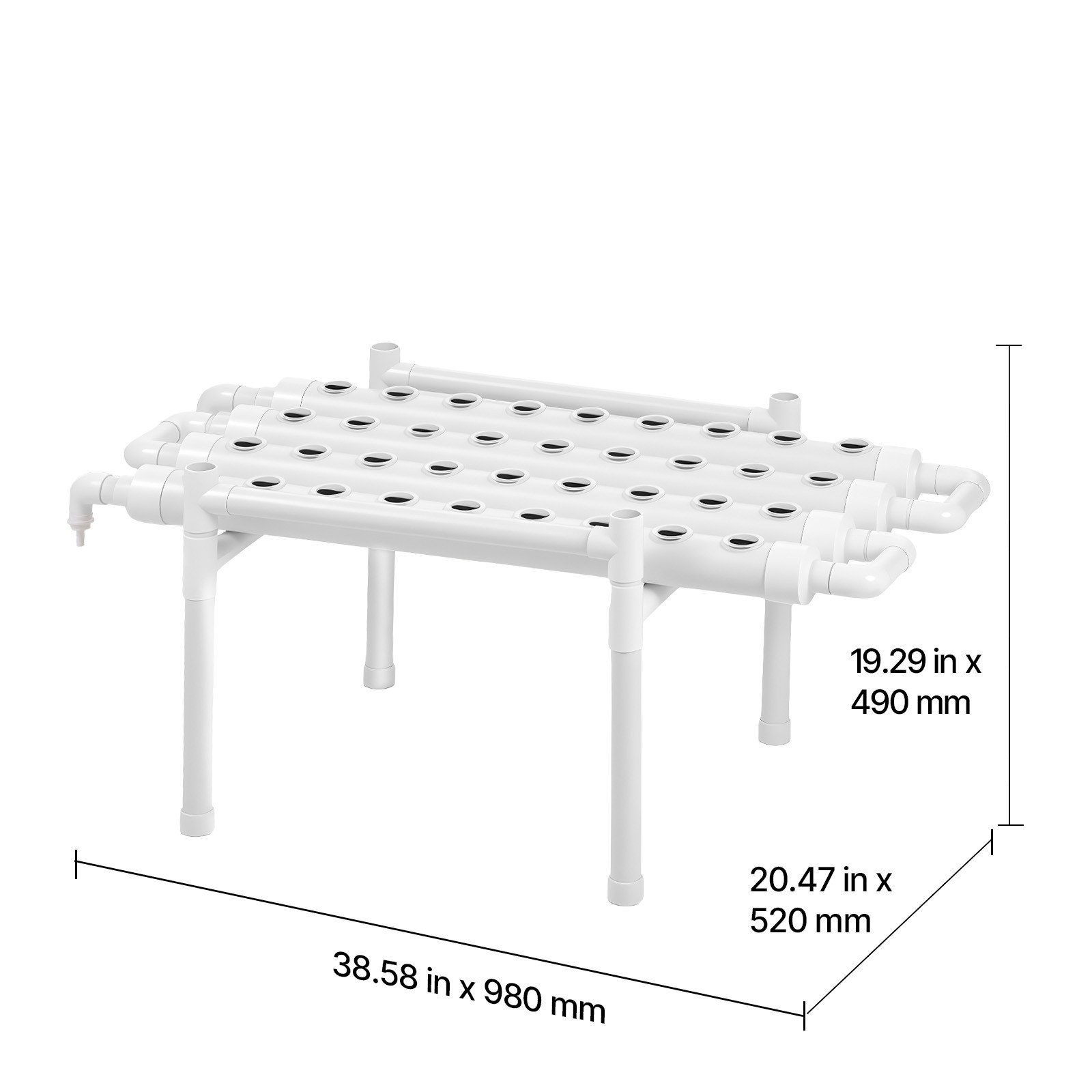 Uimoso Hydroponic Site Grow Kit 36 Planting Sites 1 Layer Hydroponics System