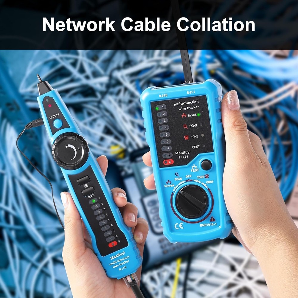 Network Cable Tester, Line Finder with Probe Tone, Wire Tracker Blue