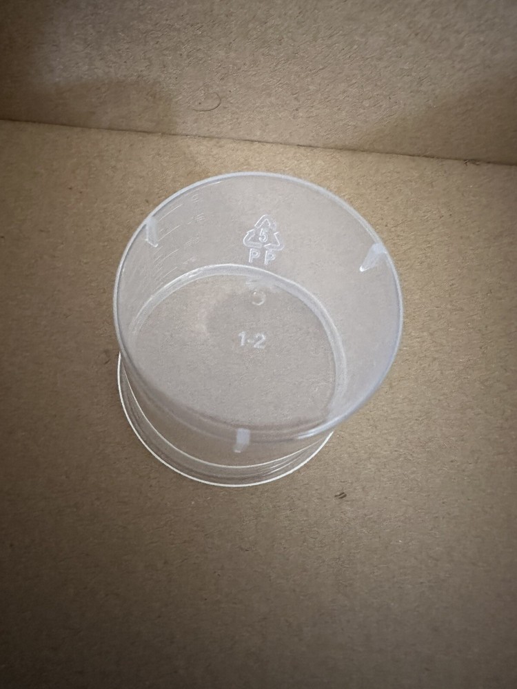 2 Ounce (60ml) Graduated Plastic Measuring Cups (50 Clear Cups)