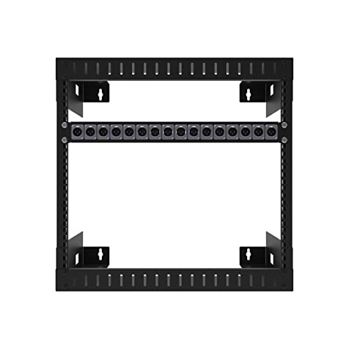 1U Hinged Rack Panel XLR HDMI Audio Rack Mount Panel with 16 D-Series Punch
