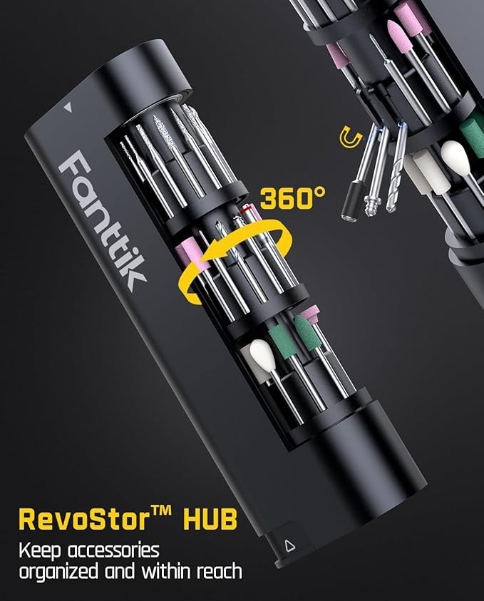 Fanttik F2 PRO Cordless Rotary Tool Kit Strong Magnetic Motor, Revostor Hub, 5 V