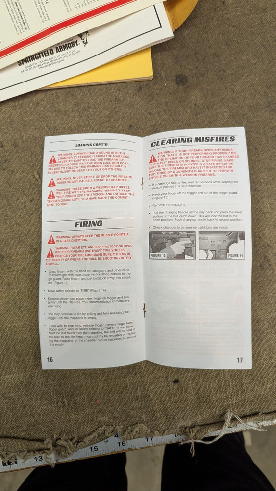 Instruction Manual, Smith & Wesson M&P Rifles Manual