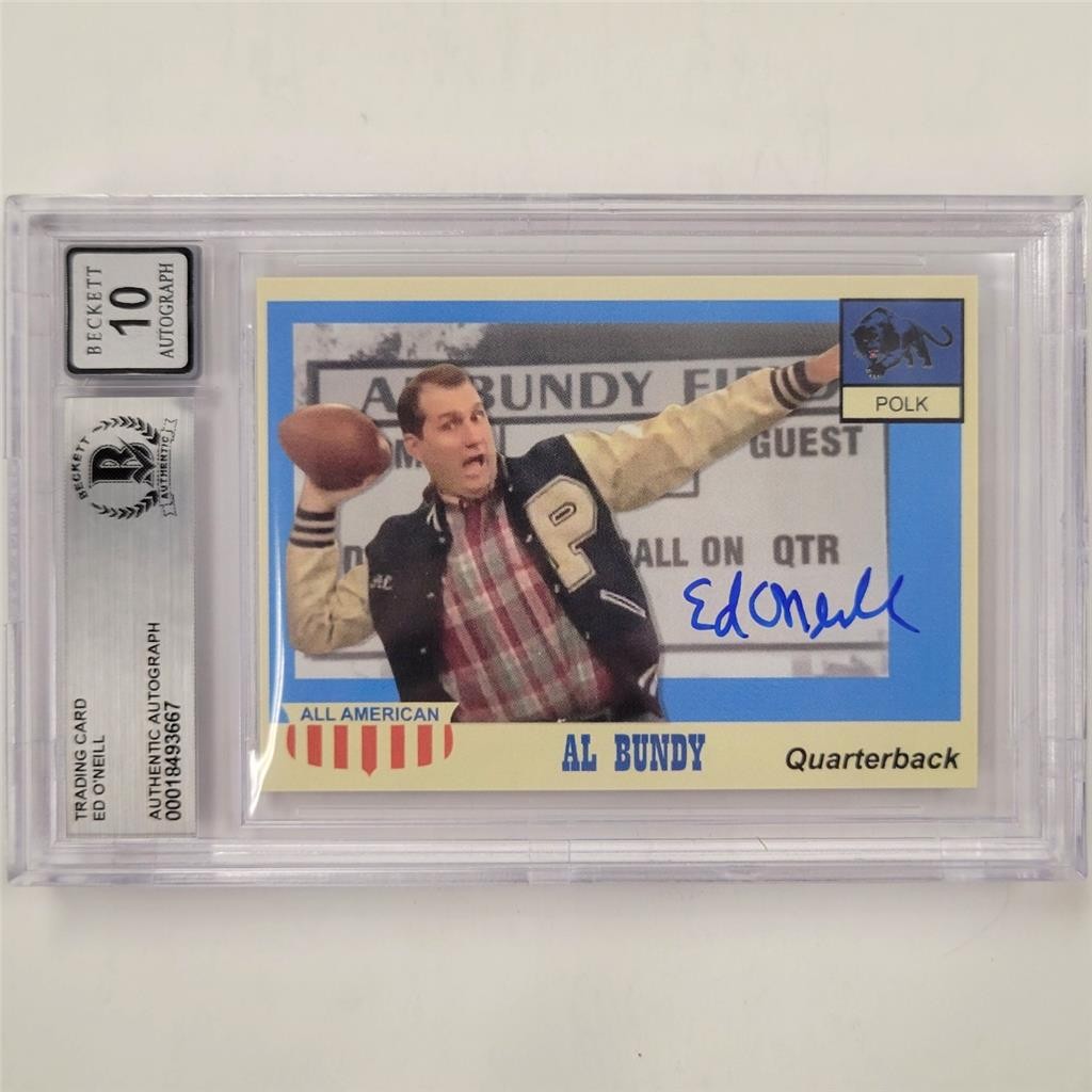 Ed O'Neill signed Al Bundy Polk High #33 trading card ~ Beckett BAS 10 Auto