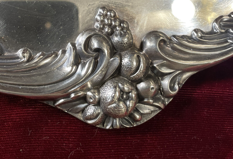 REED & BARTON SILVER KING FRANCIS PATTERN LARGE OPEN ENTREE SERVING TRAY PLATTER