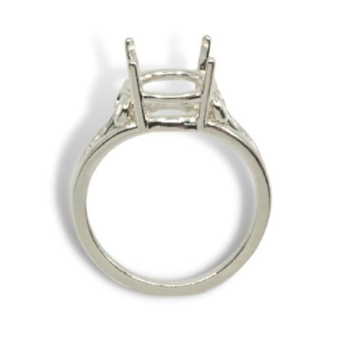 Round Artisan Scroll Pre-notched Ring Mounting