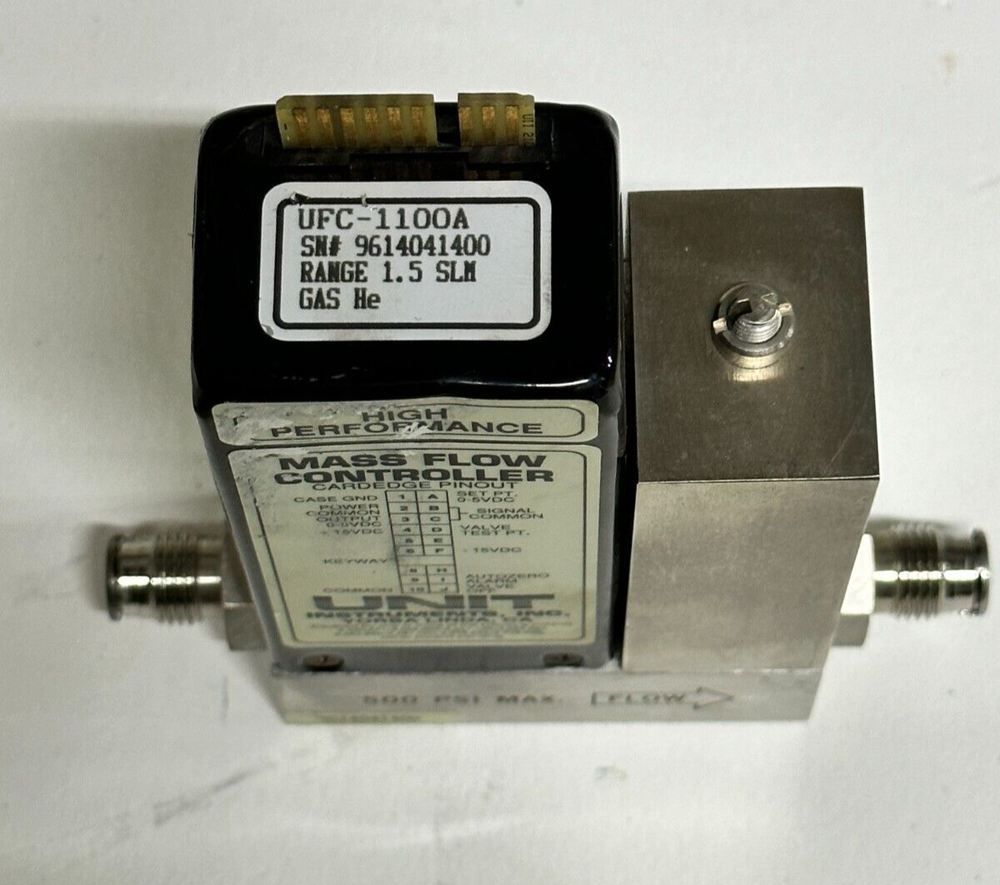 Unit Instruments, UFC-1100A, Mass Flow Controller, 1.5 SLM GAS He