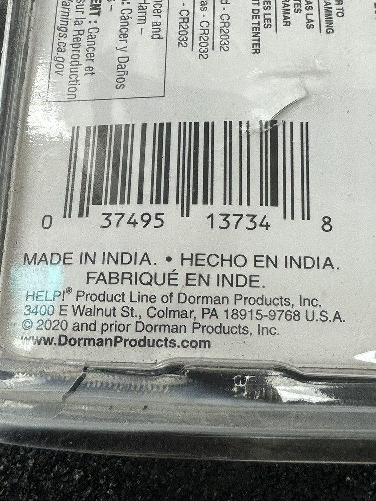 Dorman 13734 Keyless Entry Remote 3 Button