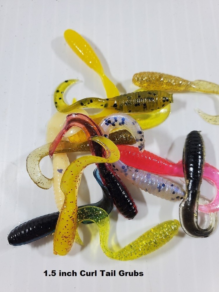 1.5 Inch Curl Tail Grub, 13 Colors