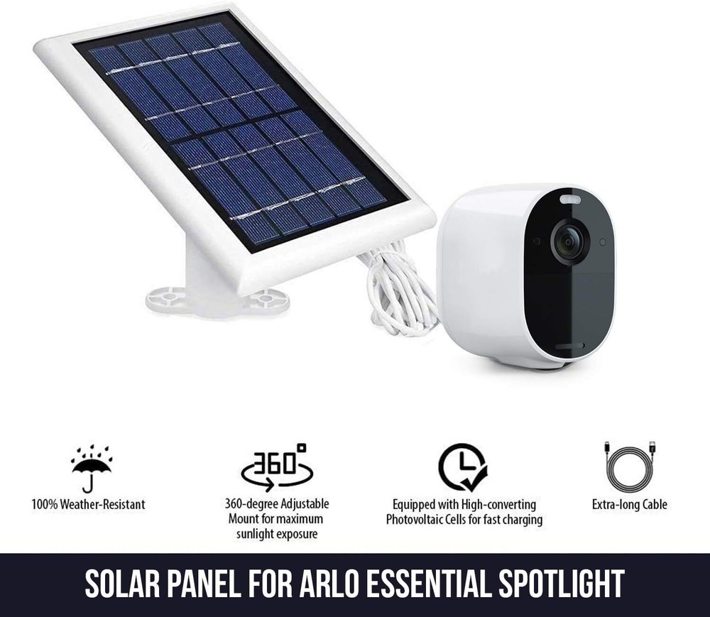 Solar Power Panel for Arlo Essential Camera Outdoor (3 Pack) (Used)