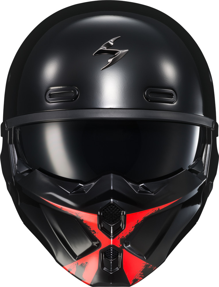 Scorpion Covert X Face Mask Ray Gloss Red