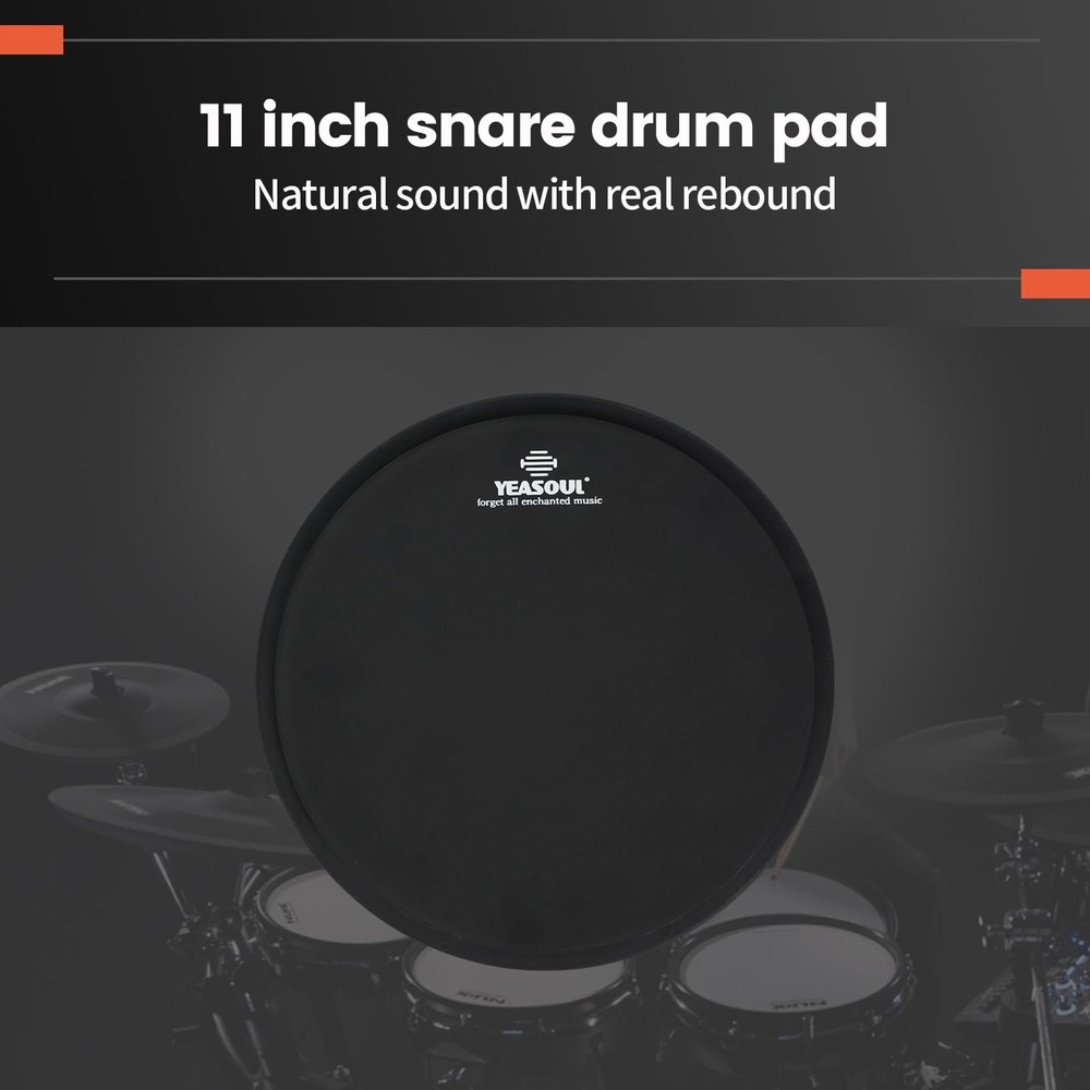 Practice Drum Pad, Drum Practice Pad, Silent Practice Pad for Drumming with D...