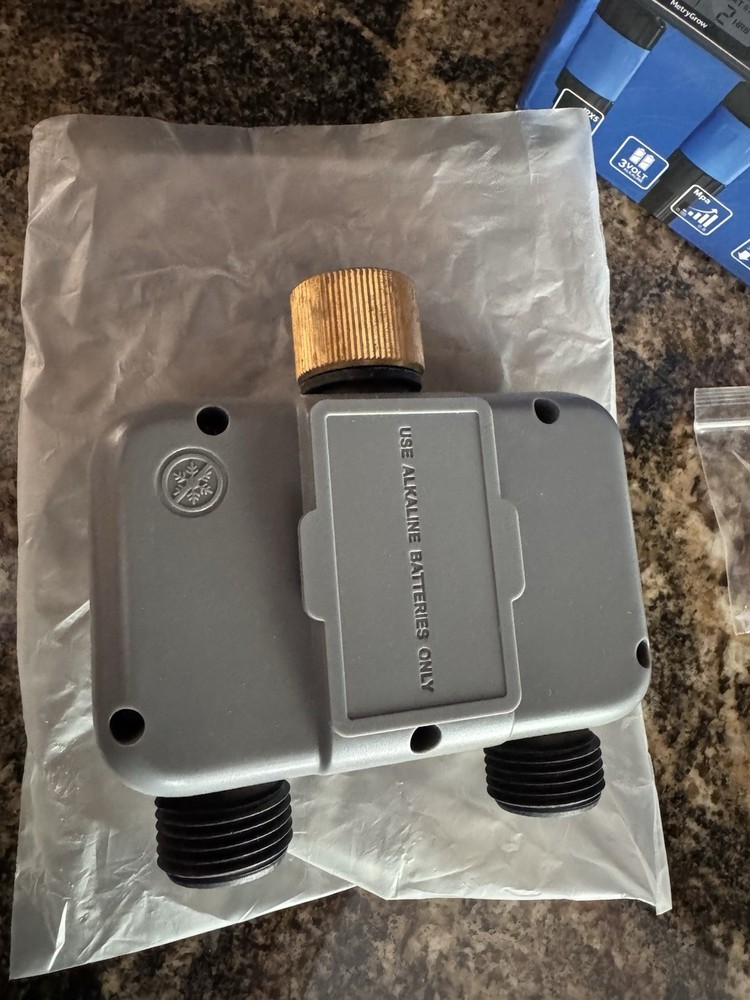 MetryGrow 2-outlet programmable water timer for automated watering