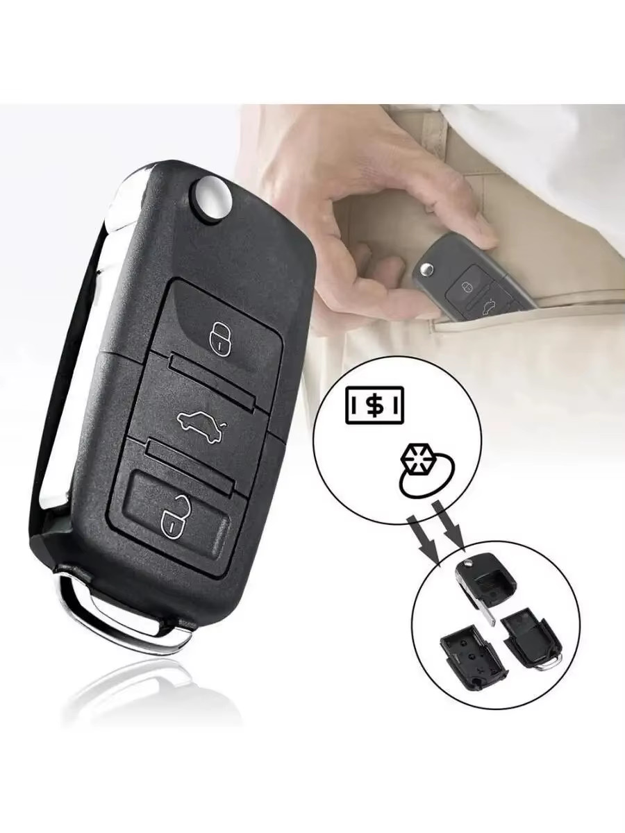 Hidden Compartment Key Fob Secret Dummy Key Diversion Safe D6