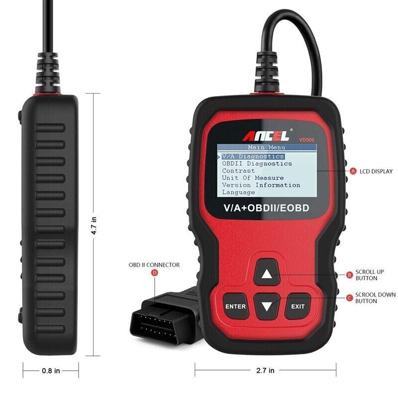 All System OBD2 Scanner Car Code Reader Engine ABS SRS OIL EPB Diagnostic Tool