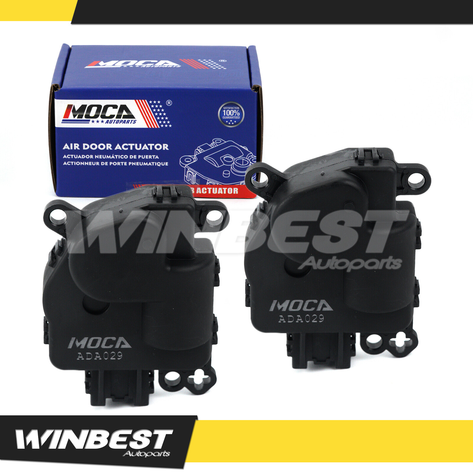 2x Air Blend Door Actuator 604-029 for Ram Dodge Journey Jeep Wrangler Compass