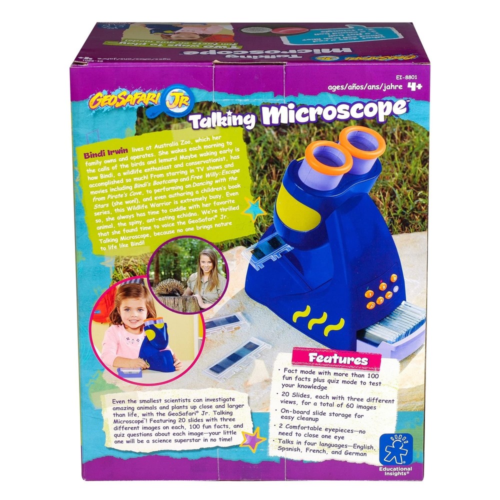 Educational Insights GeoSafari Jr. Talking Microscope Featuring Bindi Irwin: ...