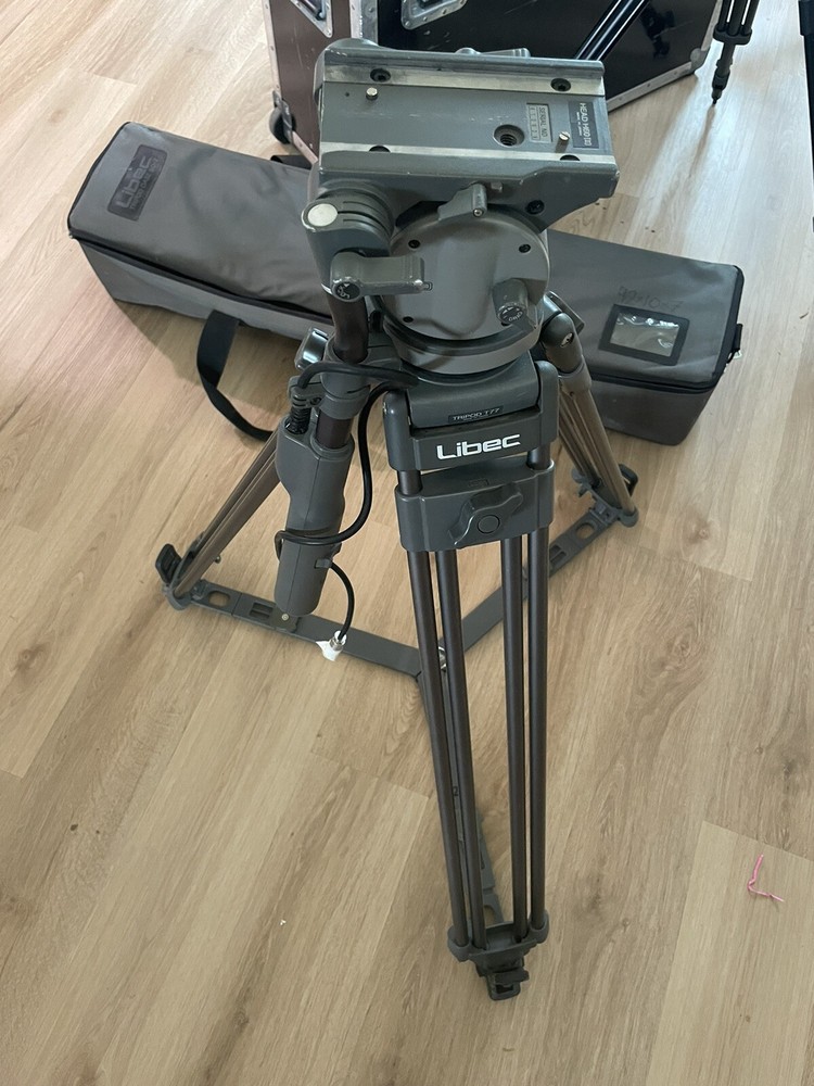 LIBEC T77 TRIPOD w/ Libec H60 (II) Head And Case, Head Is Missing Plate