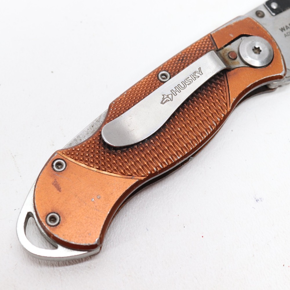 Husky Utility Knife Lockback Folder Pocket Clip Box Cutter Retractable