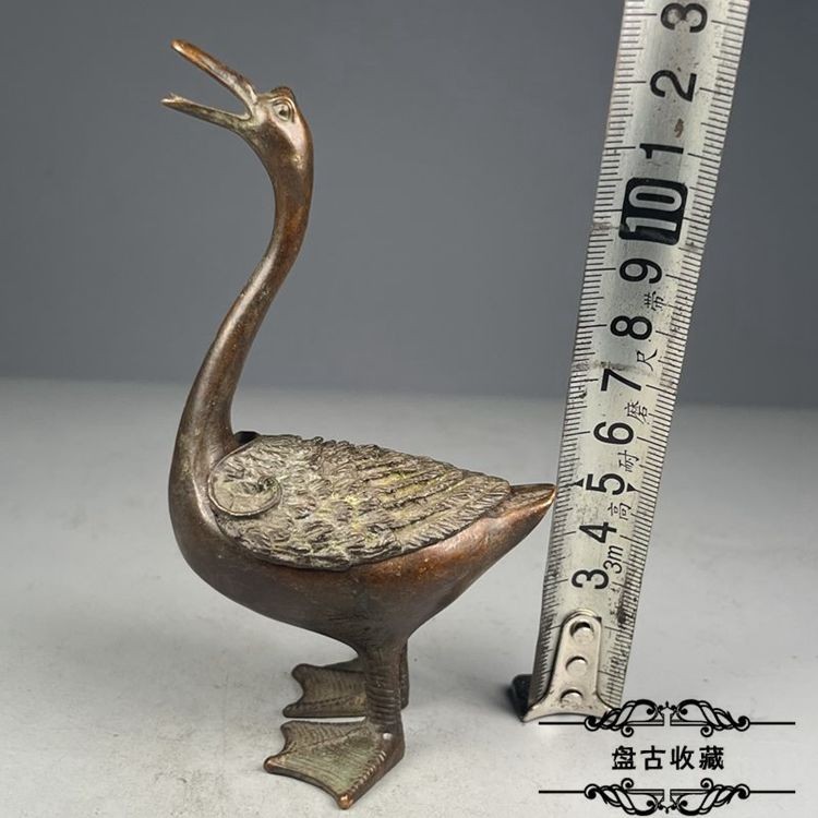 Vintage Brass Duck Incense Burner Chinese Style Home Decor Collectible Statue