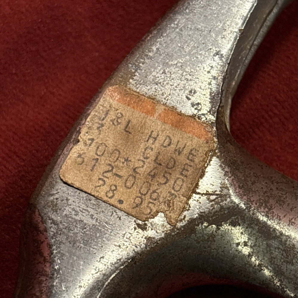 Vintage ESTWING Hammer With Stacked Leather Handle