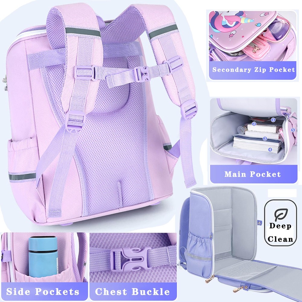 Boy Backpack - U-shaped Back , 360° Opening, 3D Hardshell Backpack-Dinosaur