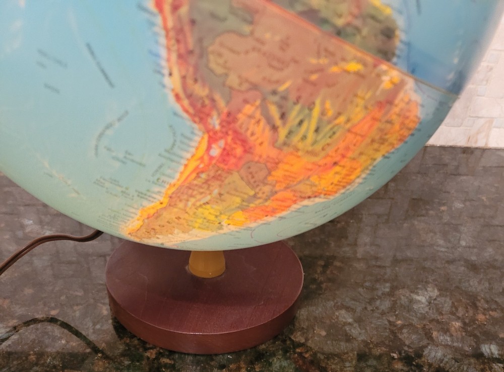 Vintage Replogle 12” Lighted World Globe with box, lightly used