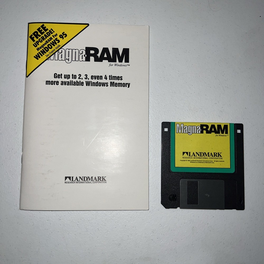 3.5" Floppy Disk MagnaRAM for Windows vintage computer program software disc