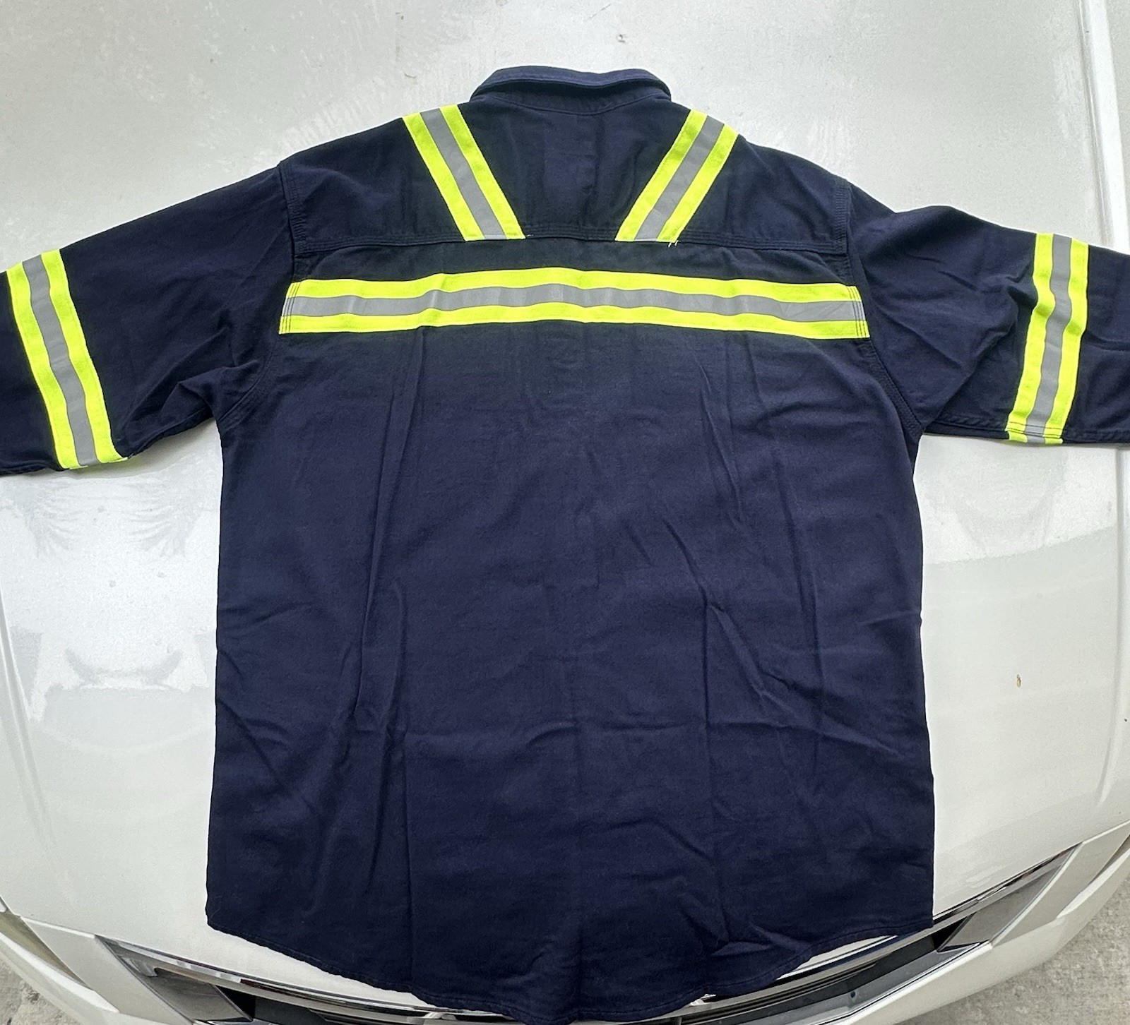 Carhartt FR Hi-Visibility Cotton Work Shirts Large Reg Lot of 2