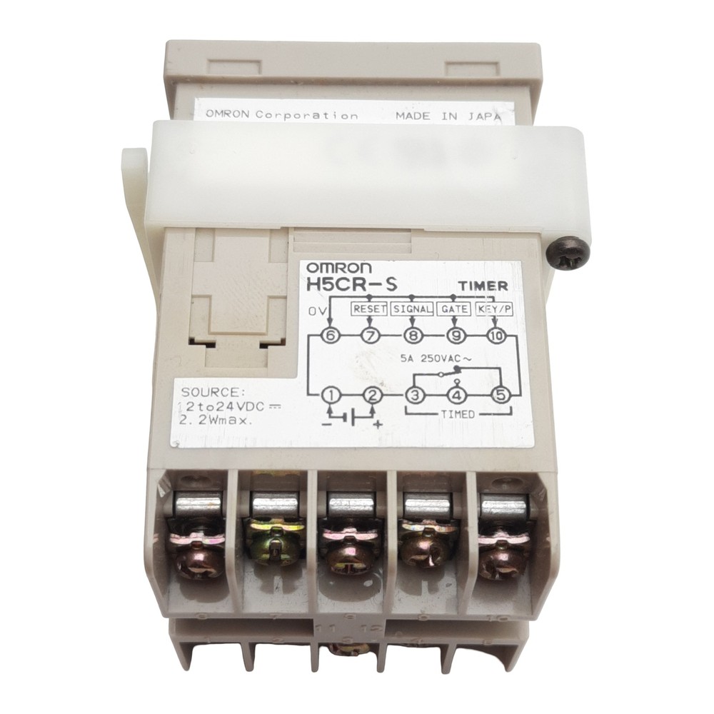 Omron H5CR-S Multifunction Digital Timer SPDT Relay 12-24VDC *Missing Faceplate*