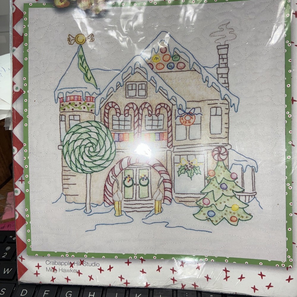 Gingerbread Square Stitching patterns -7 CAH Patterns Pre~owned As Is