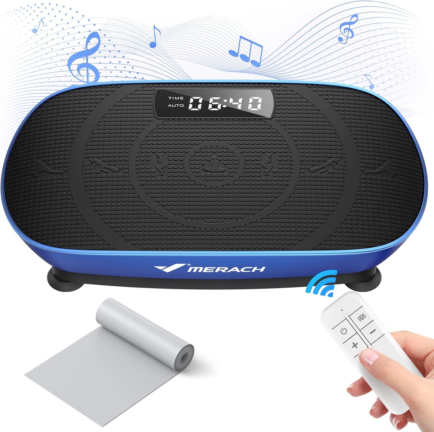 MERACH Vibration Plate Whole Body Workout Fitness Platform Exercise Machine Blue