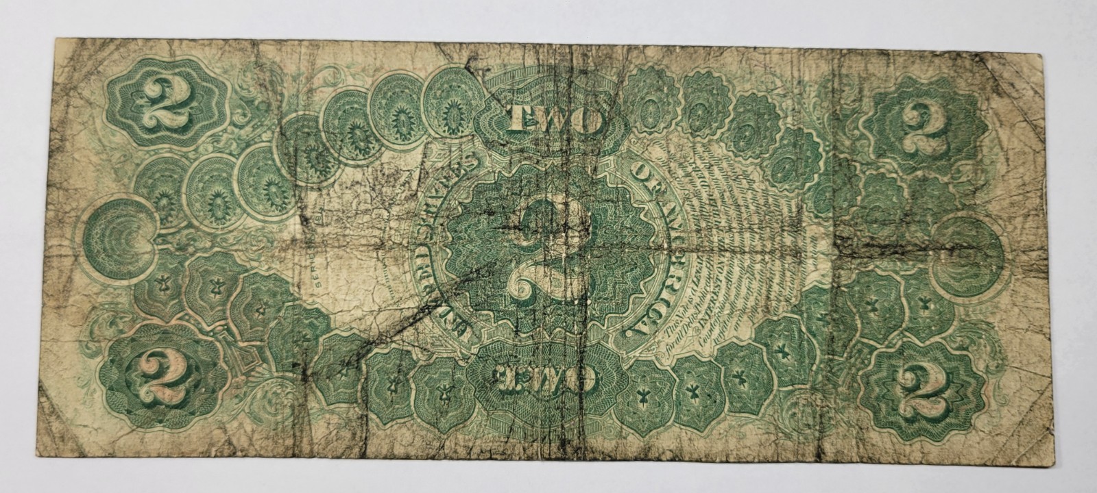 1917 $2 Legal Tender Red Seal Large Size Two Dollars Speelman White Nice *M864