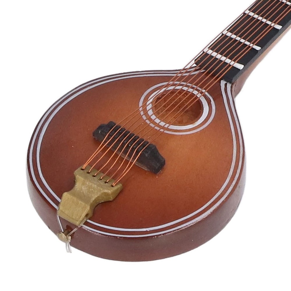 Mini Instruments, 8 Strings Elegant Mandolin Model Ornament Space Saving Exqu...