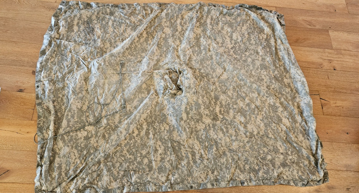 Genuine USGI Poncho ACU Digital Camo, NSN: 8405-01-547-2555 Fair Condition