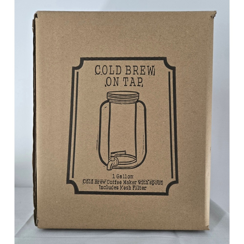 NEW Willow & Everett 1-Gallon Cold Brew Coffee Maker with Spout and Mesh Filter